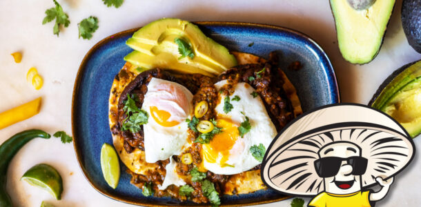 FunGuy’s Huevos Rancheros Stuffed Portobello Mushrooms