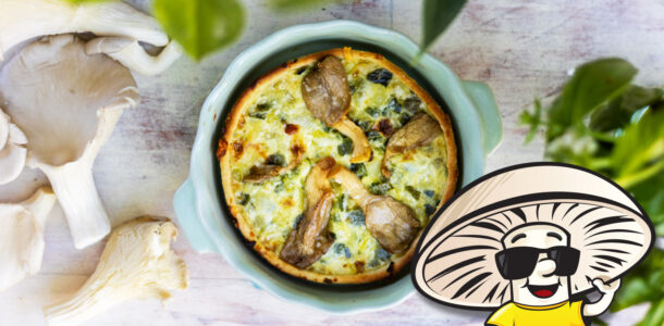 FunGuy’s Oyster Mushroom and Leek Quiche