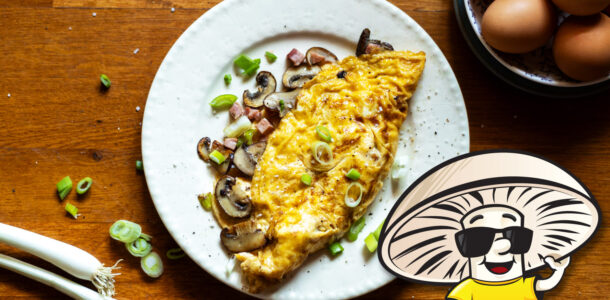 FunGuy's Crimini Mushroom and Ham Omelette