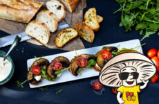 FunGuy’s Herb Portobello Mushroom and Tomato Toasts